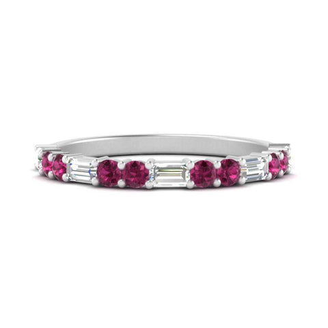 Baguette And Round Thin Stack Band