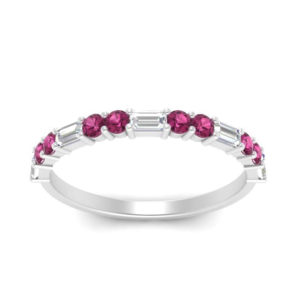 Baguette And Round Thin Stack Band