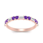 Load image into Gallery viewer, Baguette And Round Thin Stack Band
