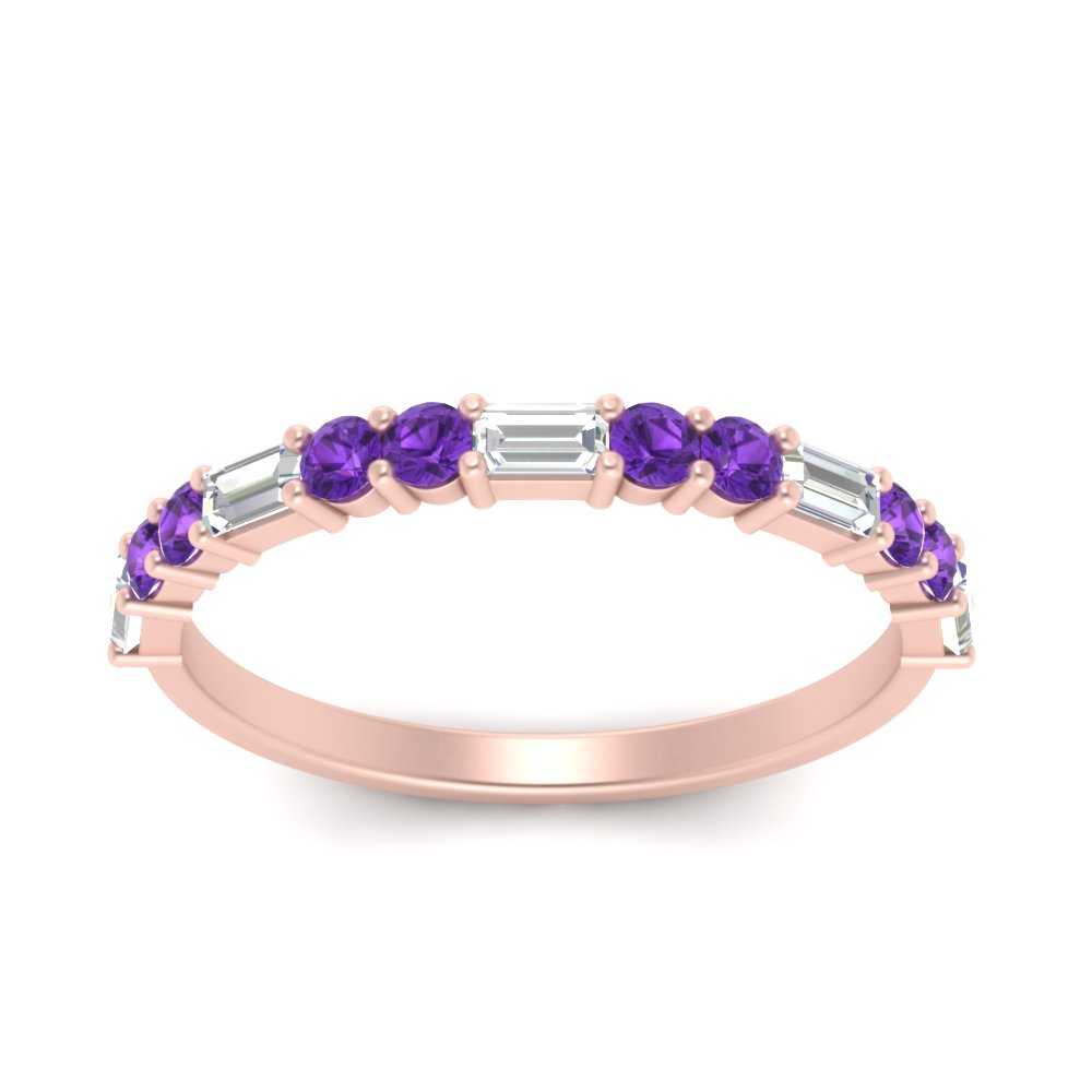 Baguette And Round Thin Stack Band