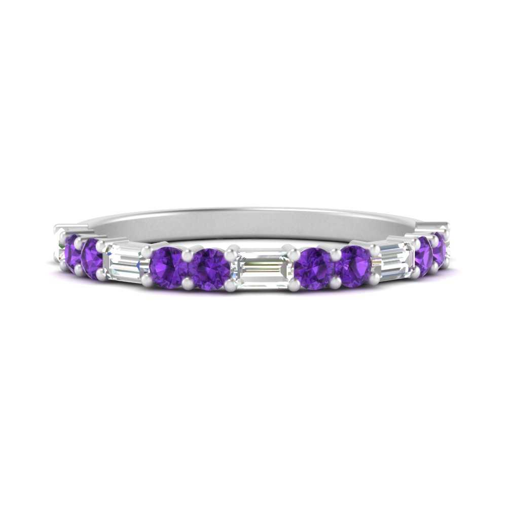 Baguette And Round Thin Stack Band