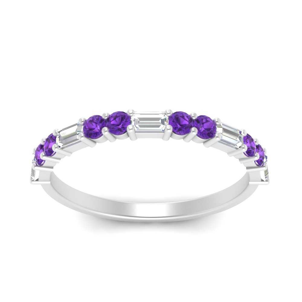 Baguette And Round Thin Stack Band