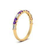 Load image into Gallery viewer, Baguette And Round Thin Stack Band
