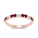 Load image into Gallery viewer, Baguette And Round Thin Stack Band
