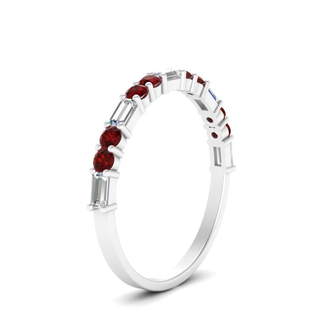 Baguette And Round Thin Stack Band