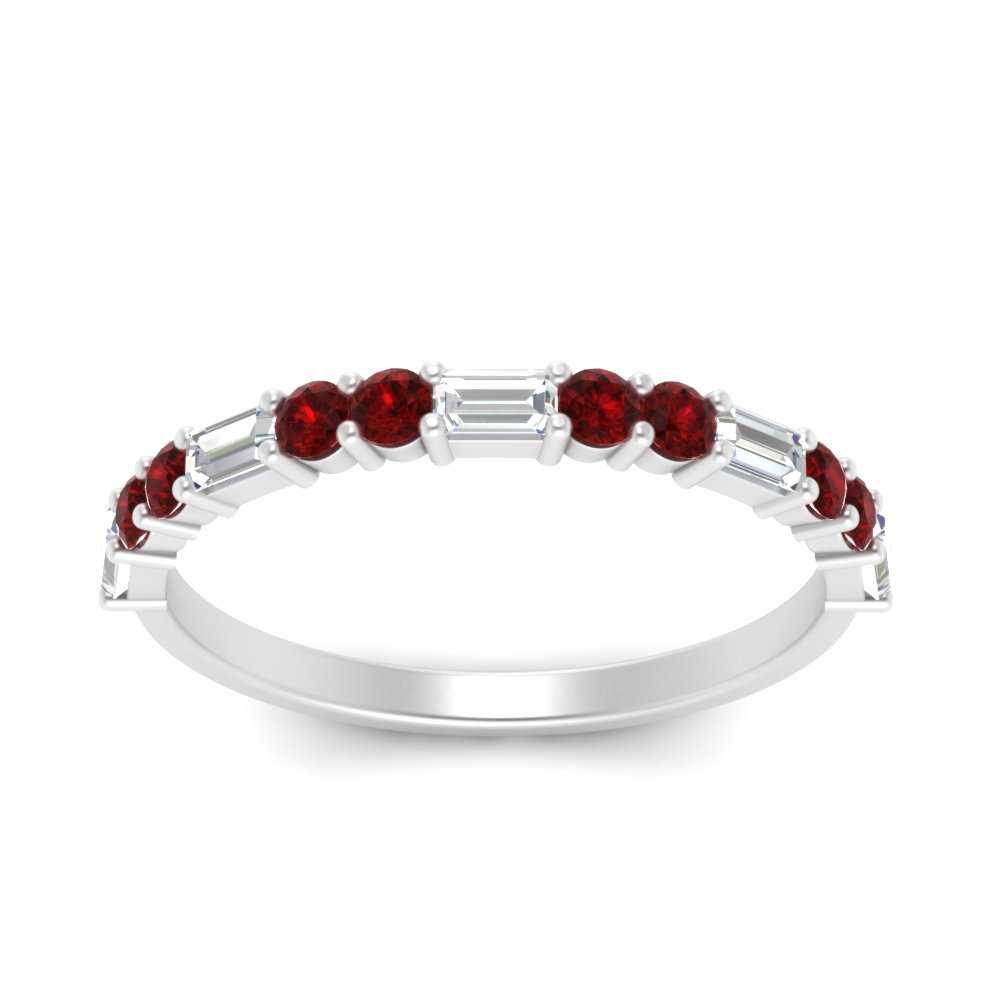 Baguette And Round Thin Stack Band