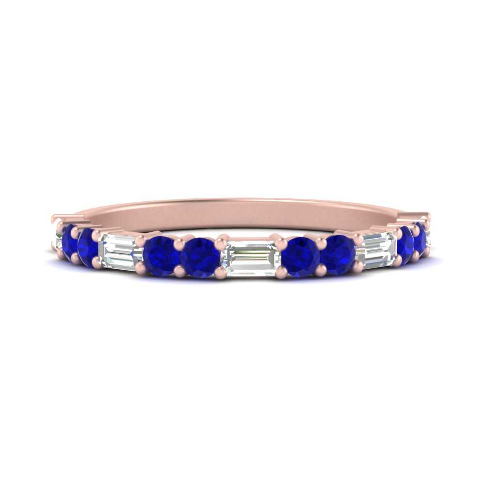 Baguette And Round Thin Stack Band