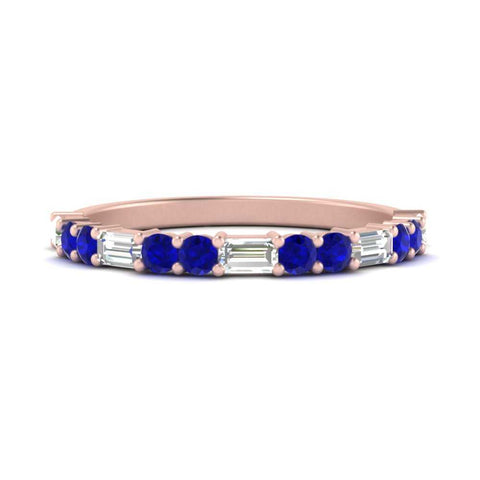 Baguette And Round Thin Stack Band
