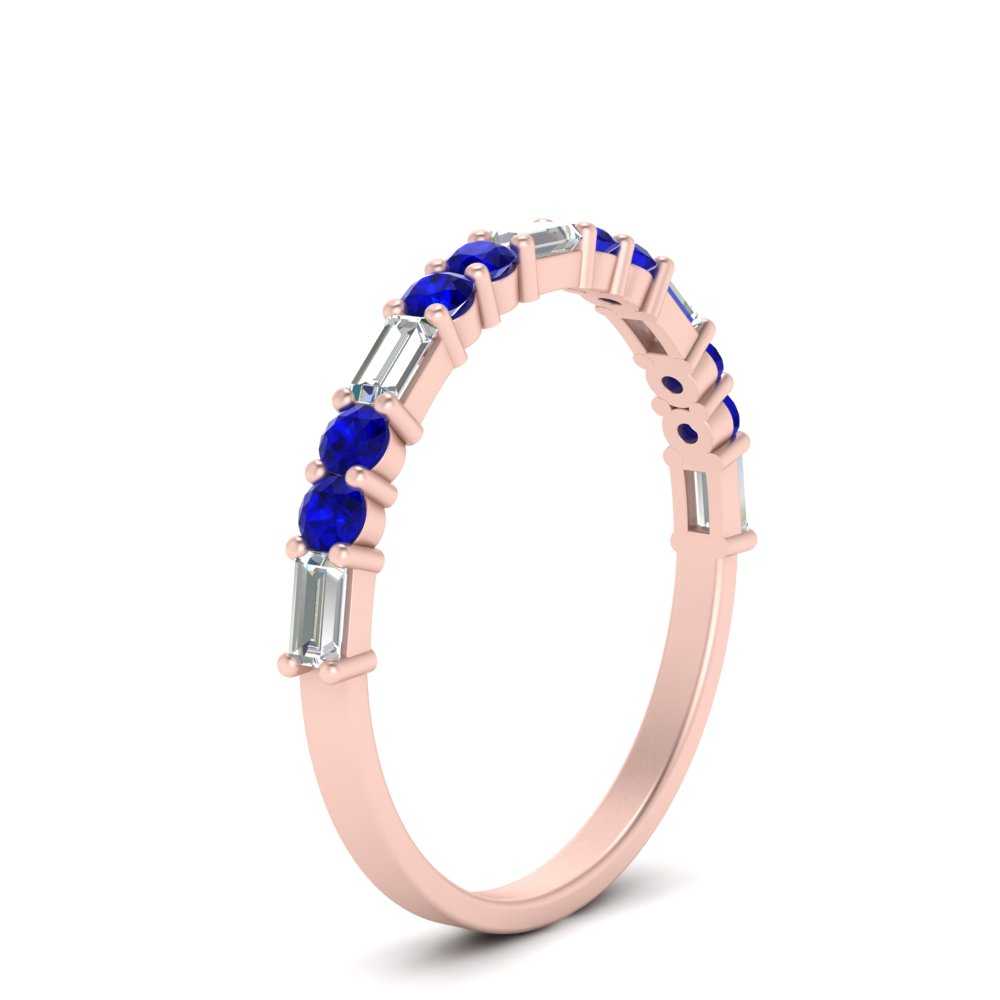 Baguette And Round Thin Stack Band