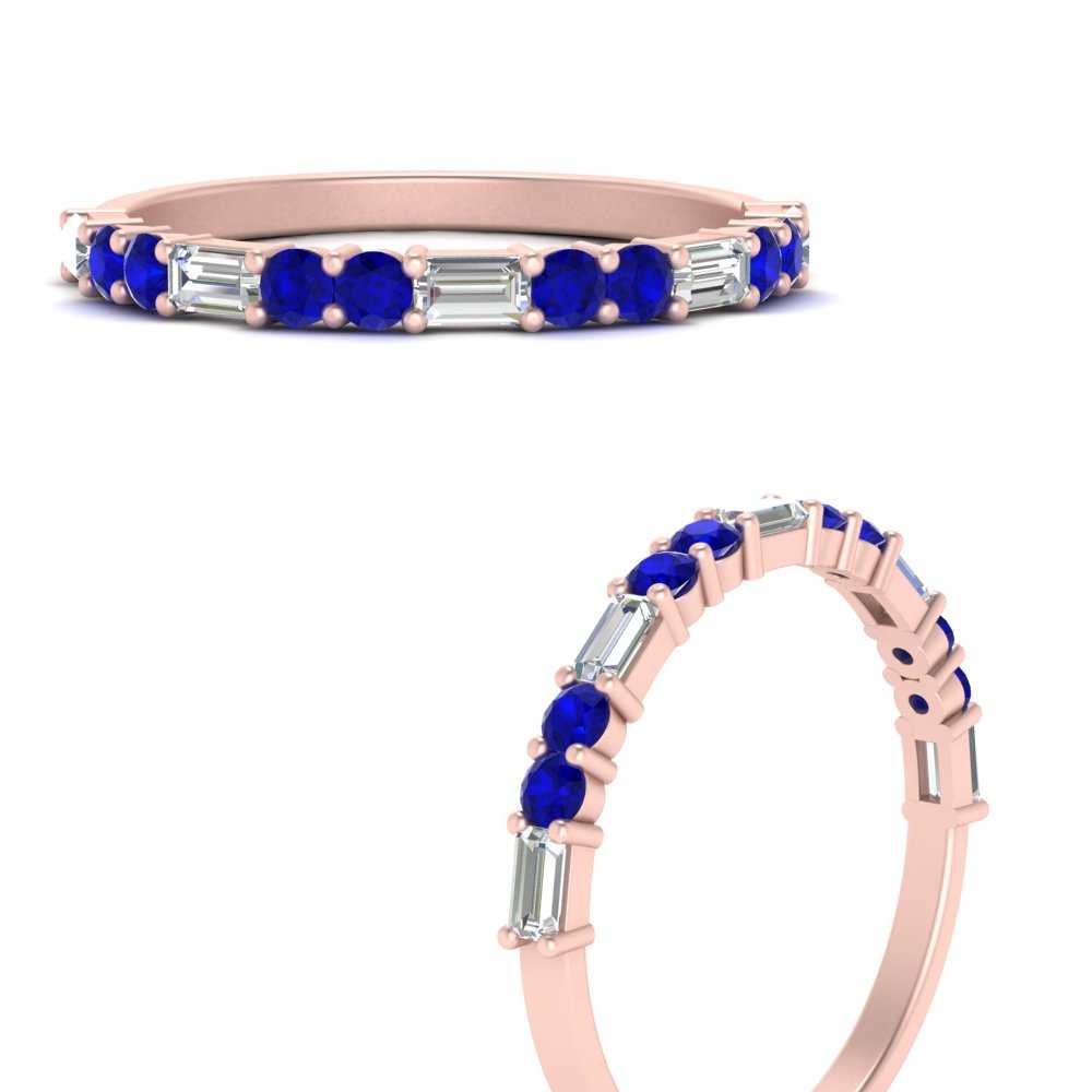 Baguette And Round Thin Stack Band