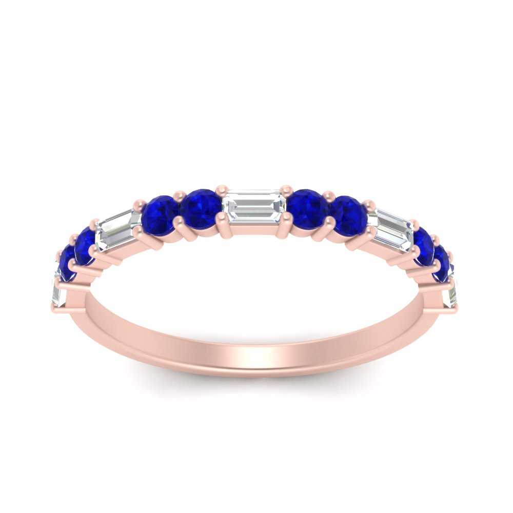 Baguette And Round Thin Stack Band