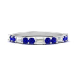 Load image into Gallery viewer, Baguette And Round Thin Stack Band
