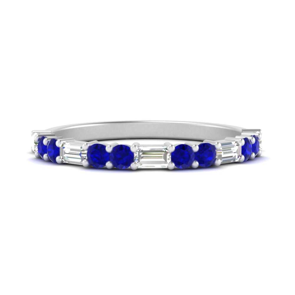 Baguette And Round Thin Stack Band