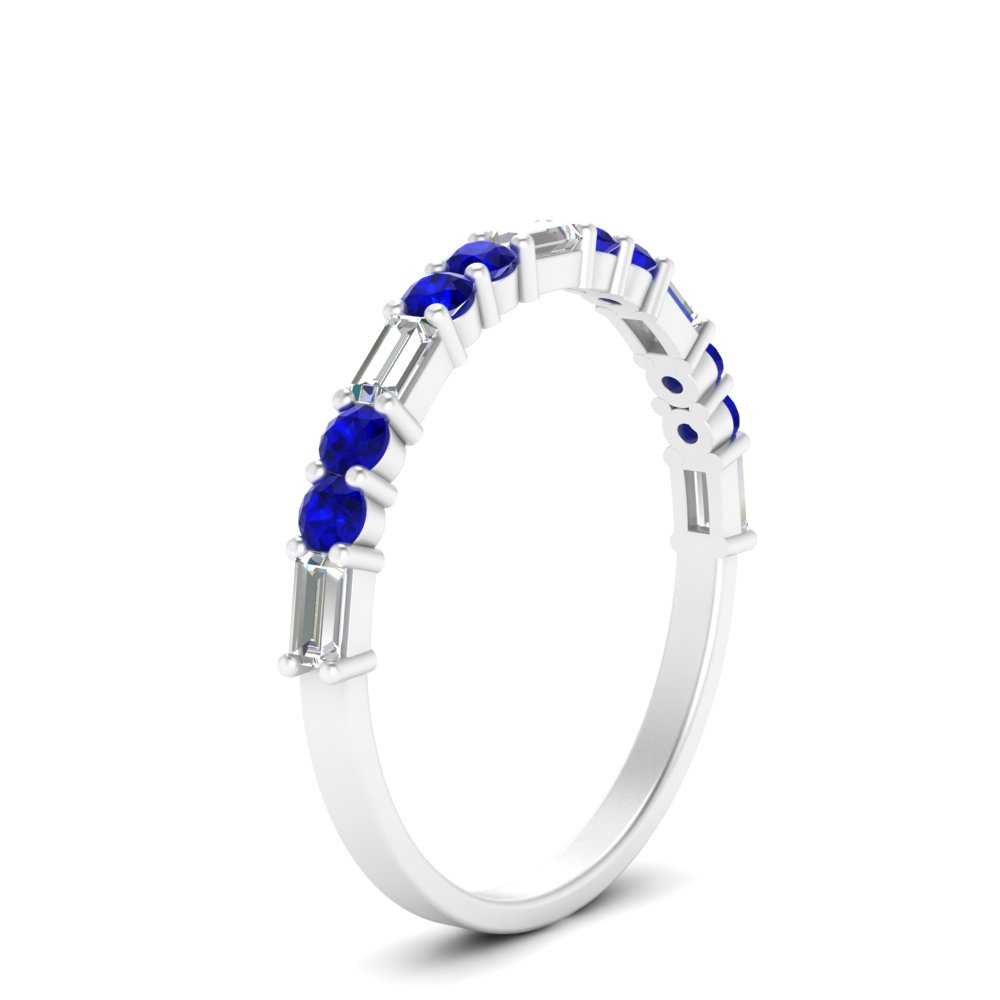 Baguette And Round Thin Stack Band