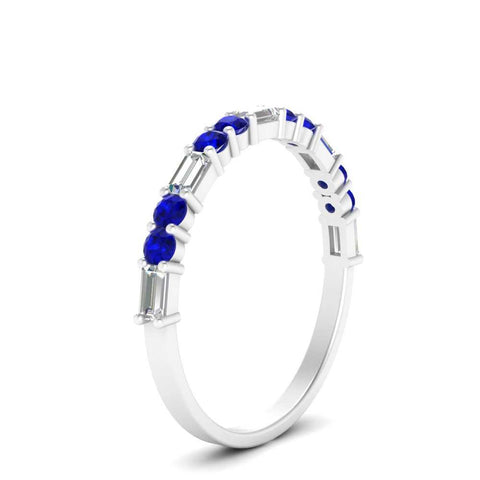 Baguette And Round Thin Stack Band