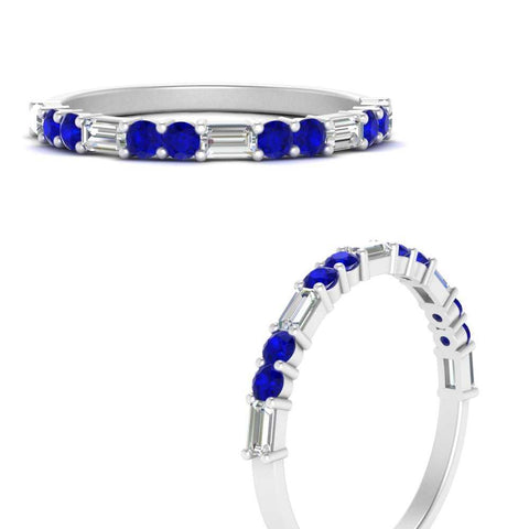 Baguette And Round Thin Stack Band