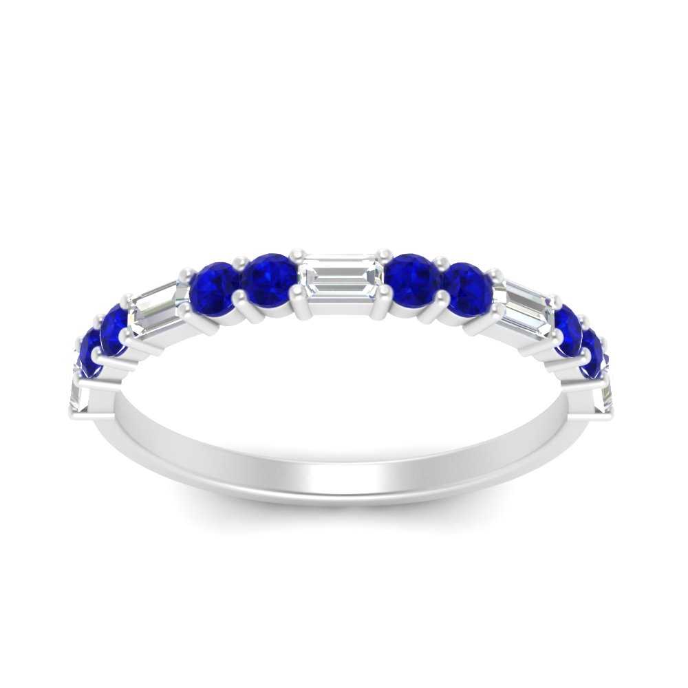 Baguette And Round Thin Stack Band