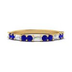 Load image into Gallery viewer, Baguette And Round Thin Stack Band
