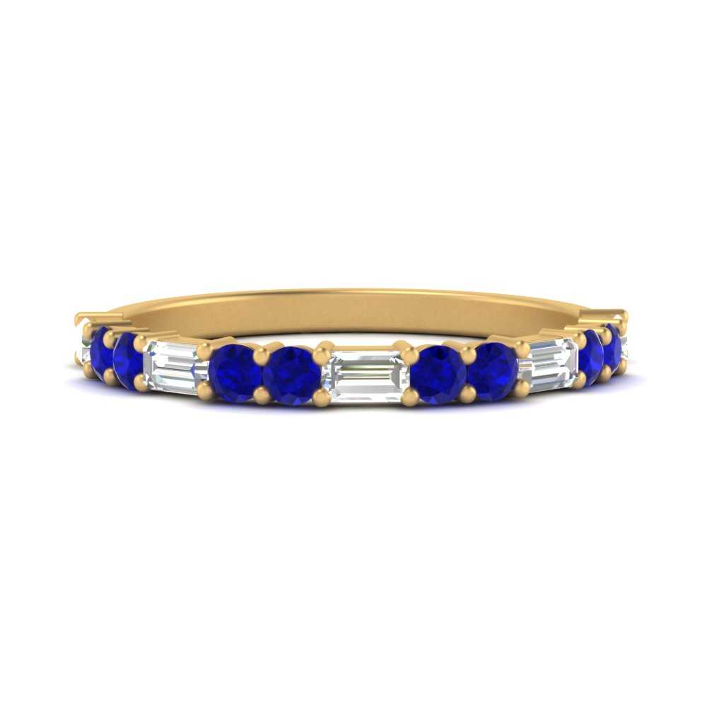 Baguette And Round Thin Stack Band