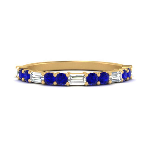 Baguette And Round Thin Stack Band