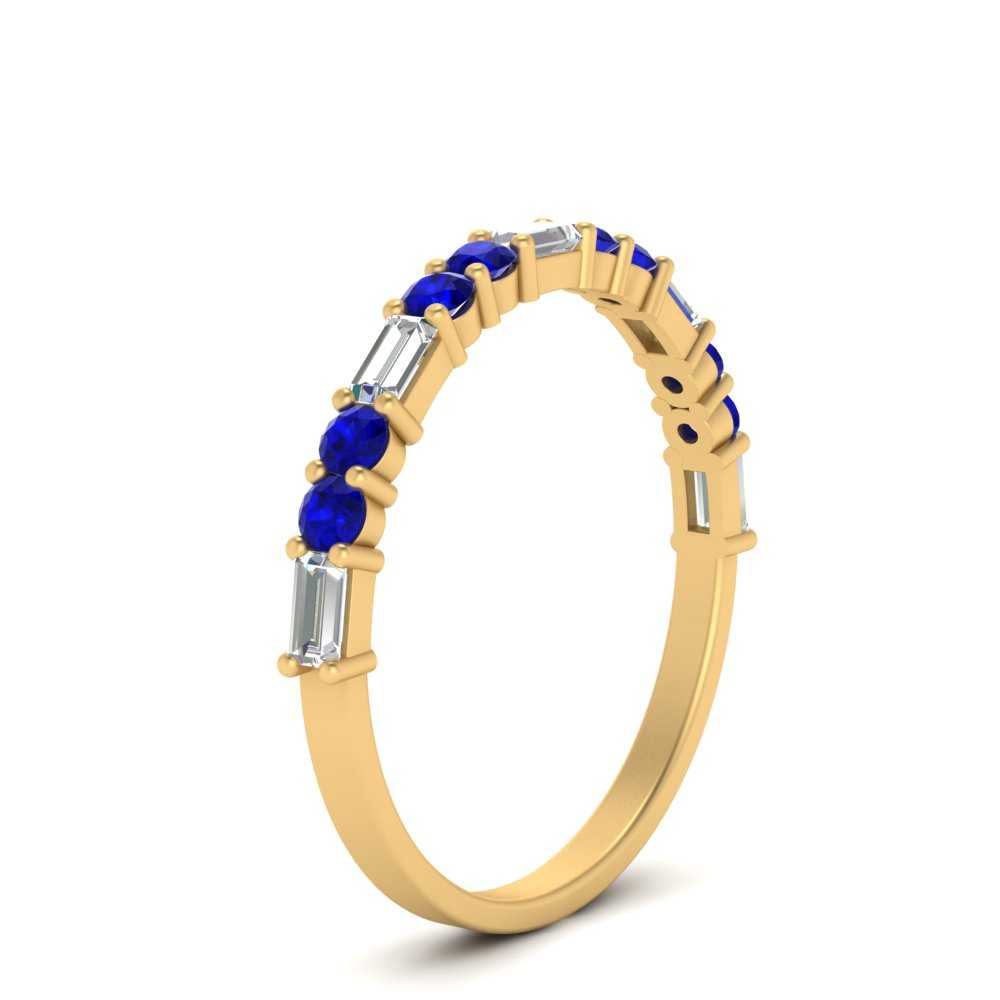 Baguette And Round Thin Stack Band