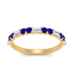 Load image into Gallery viewer, Baguette And Round Thin Stack Band
