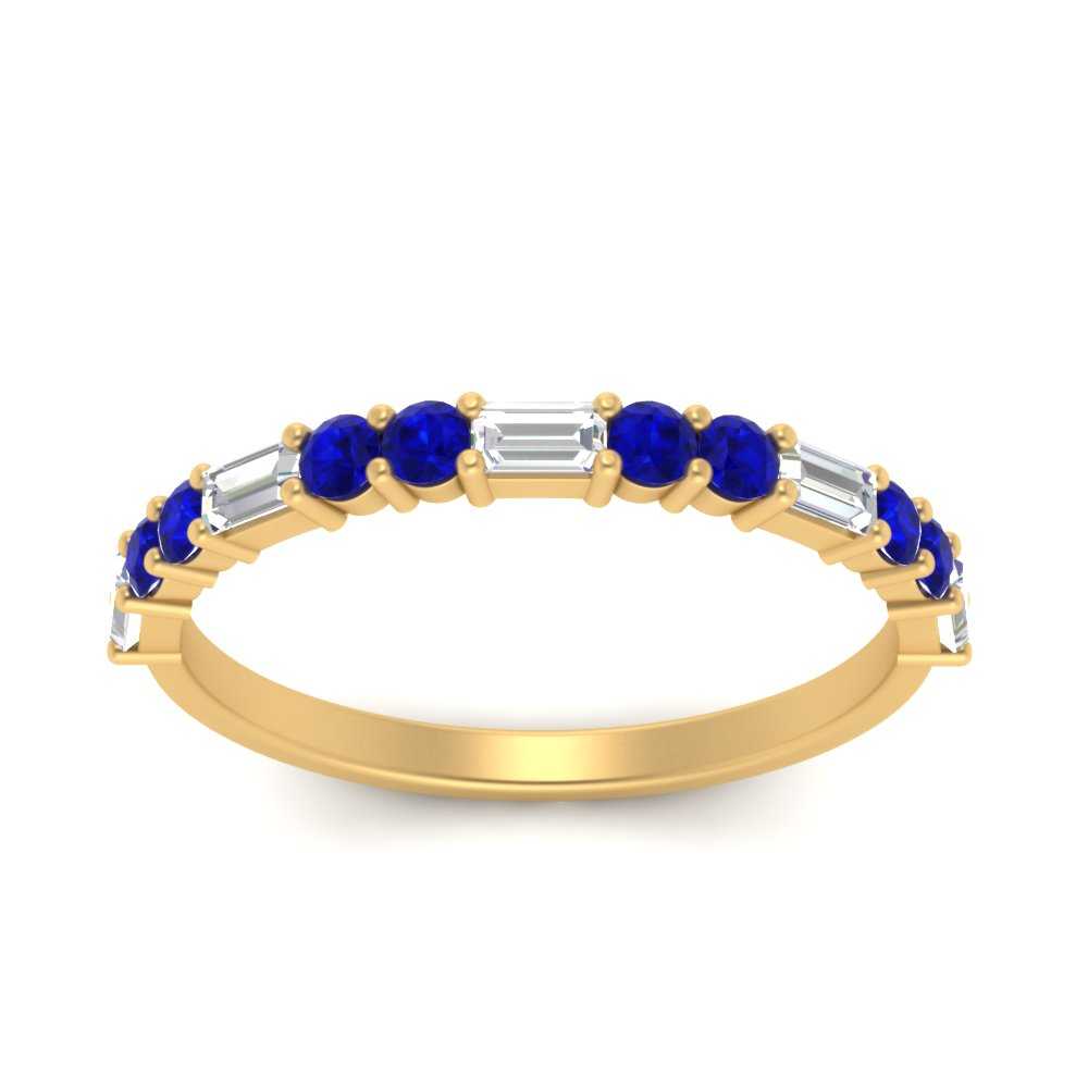 Baguette And Round Thin Stack Band