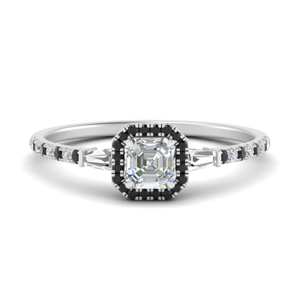 baguette-asscher-cut-halo-accented-black-diamond-engagement-ring-in-white-gold-FD10047ASRGBLACK-NL-WG