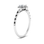 Load image into Gallery viewer, baguette-asscher-cut-halo-accented-black-diamond-engagement-ring-in-white-gold-FD10047ASRGBLACKANGLE2-NL-WG