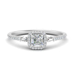 Load image into Gallery viewer, baguette-asscher-cut-halo-accented-diamond-engagement-ring-in-white-gold-FD10047ASR-NL-WG