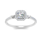 Load image into Gallery viewer, baguette-asscher-cut-halo-accented-diamond-engagement-ring-in-white-gold-FD10047ASRANGLE5-NL-WG