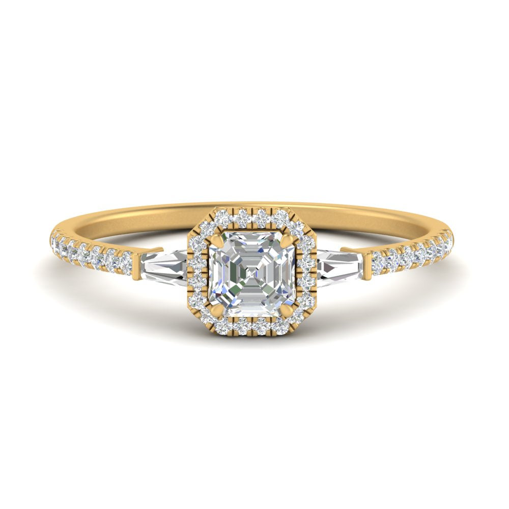 baguette-asscher-cut-halo-accented-diamond-engagement-ring-in-yellow-gold-FD10047ASR-NL-YG