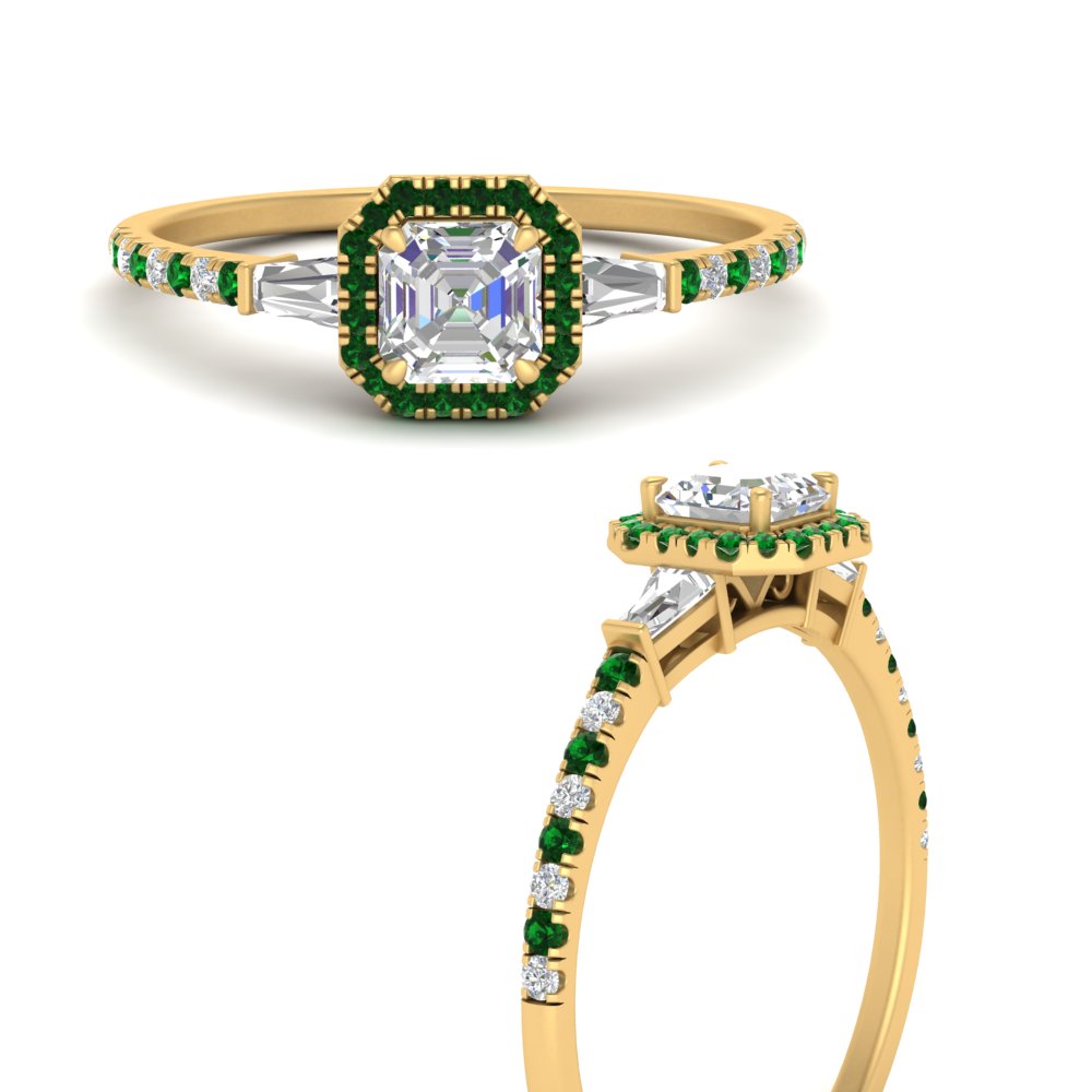 baguette-asscher-cut-halo-accented-emerald-engagement-ring-in-yellow-gold-FD10047ASRGEMGRANGLE3-NL-YG