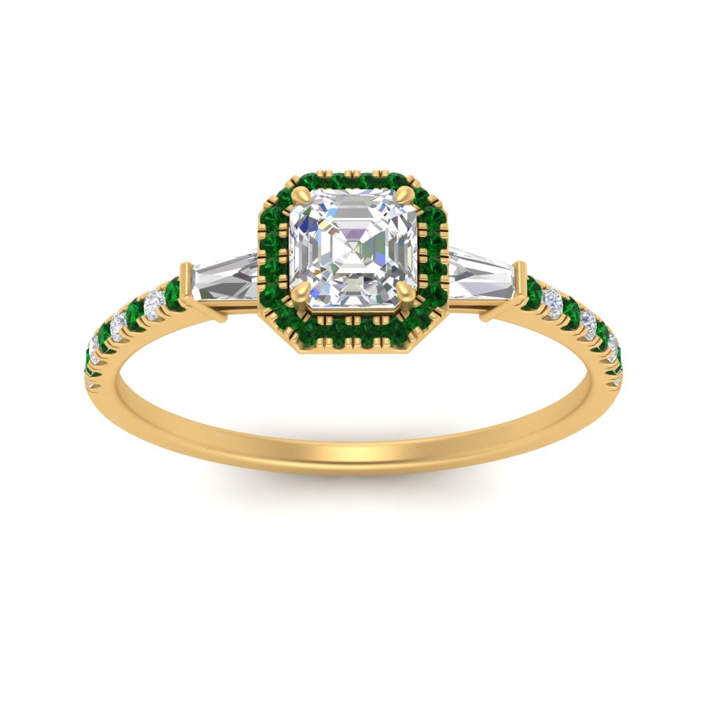 baguette-asscher-cut-halo-accented-emerald-engagement-ring-in-yellow-gold-FD10047ASRGEMGRANGLE5-NL-YG
