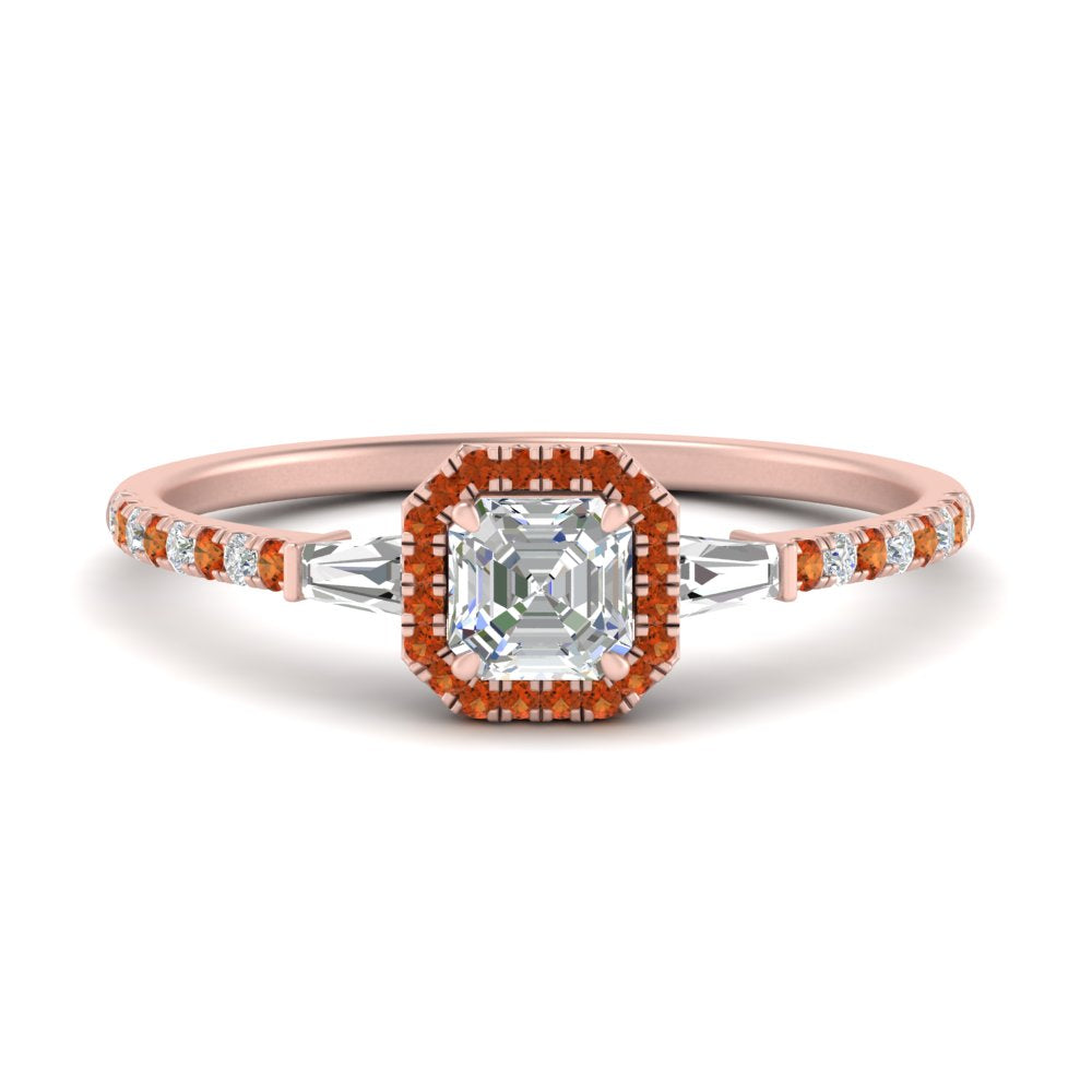 baguette-asscher-cut-halo-accented-orange-sapphire-engagement-ring-in-rose-gold-FD10047ASRGSAOR-NL-RG