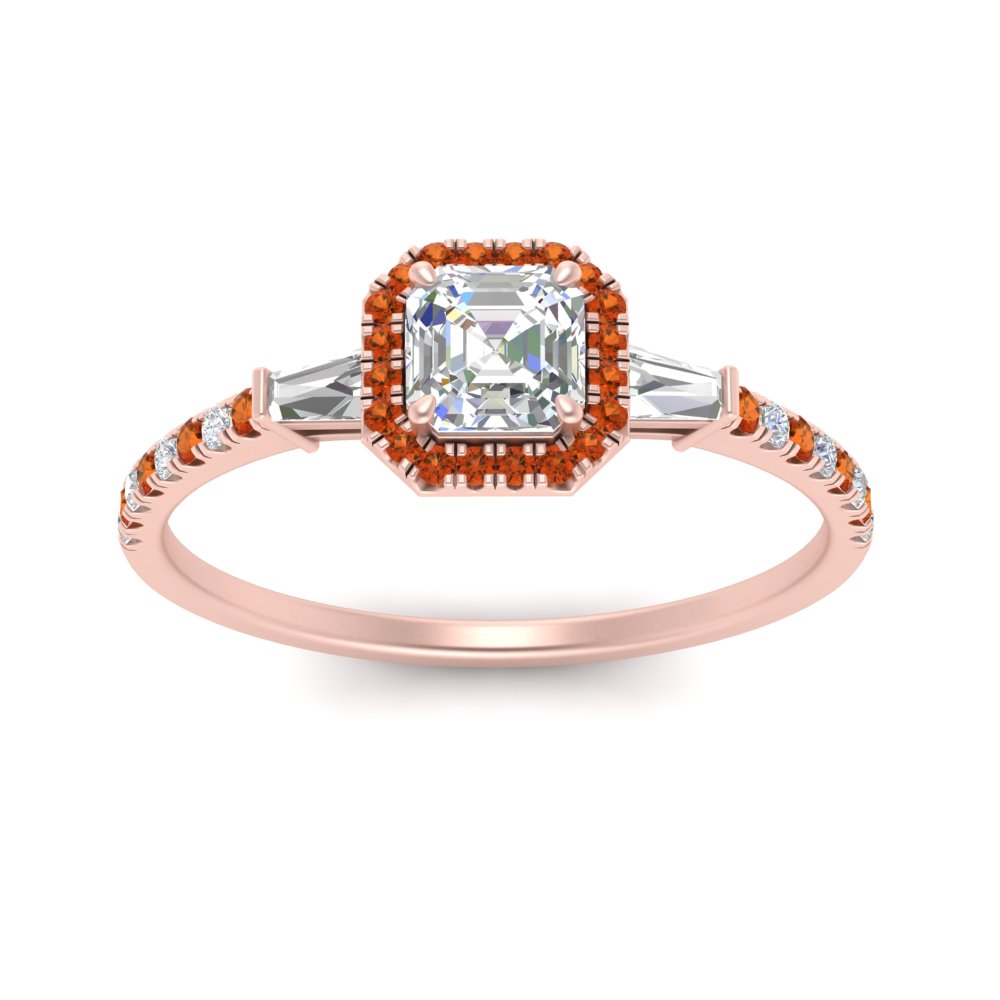 baguette-asscher-cut-halo-accented-orange-sapphire-engagement-ring-in-rose-gold-FD10047ASRGSAORANGLE5-NL-RG