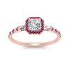 Load image into Gallery viewer, baguette-asscher-cut-halo-accented-pink-sapphire-engagement-ring-in-rose-gold-FD10047ASRGSADRPIANGLE5-NL-RG_0656aeae-ece1-41f7-b7f3-5be3f96e00fe