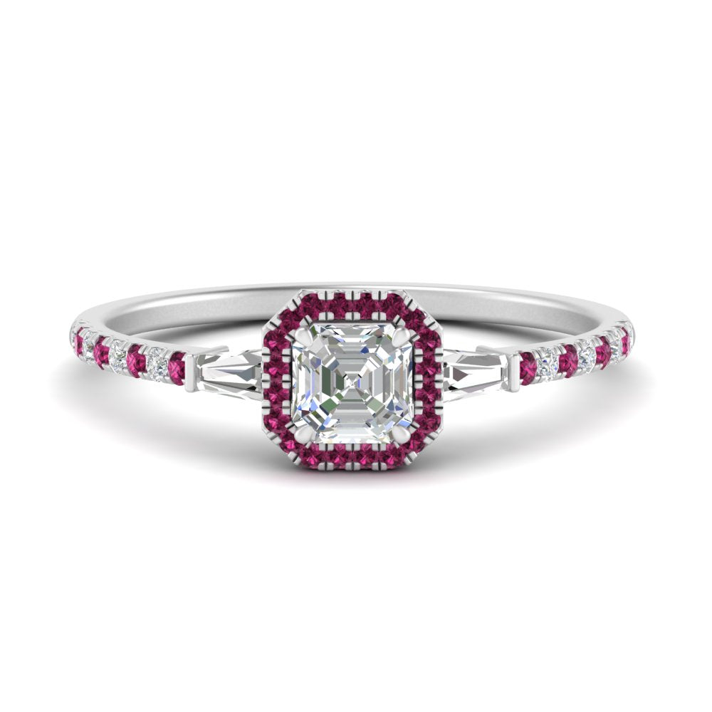 baguette-asscher-cut-halo-accented-pink-sapphire-engagement-ring-in-white-gold-FD10047ASRGSADRPI-NL-WG