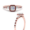 Load image into Gallery viewer, baguette-asscher-cut-halo-accented-ruby-engagement-ring-in-rose-gold-FD10047ASRGRUDRANGLE3-NL-RG_e25b5ef7-d2b1-4a8f-a0fa-7e5bc576f758