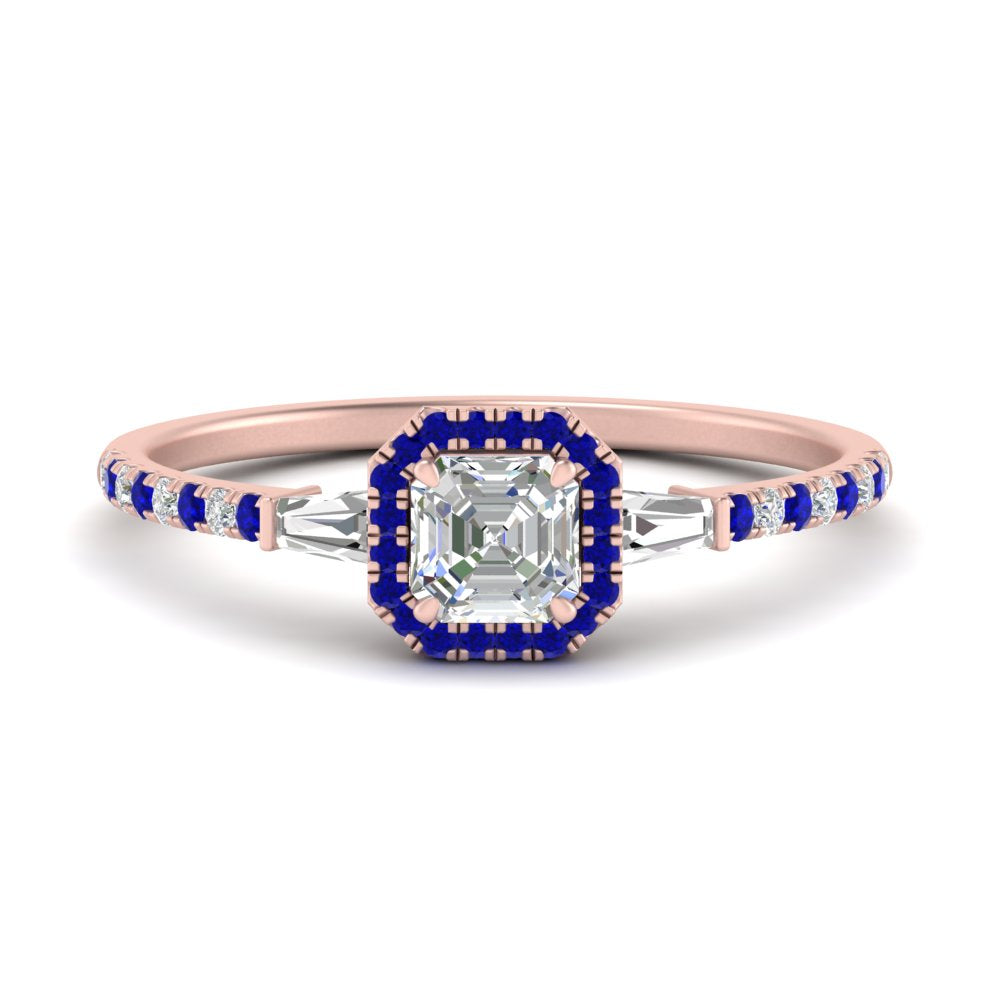 baguette-asscher-cut-halo-accented-sapphire-engagement-ring-in-rose-gold-FD10047ASRGSABL-NL-RG