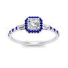 Load image into Gallery viewer, baguette-asscher-cut-halo-accented-sapphire-engagement-ring-in-white-gold-FD10047ASRGSABLANGLE5-NL-WG_6946cea4-4a15-4c3b-8e6a-c535e6d62e09