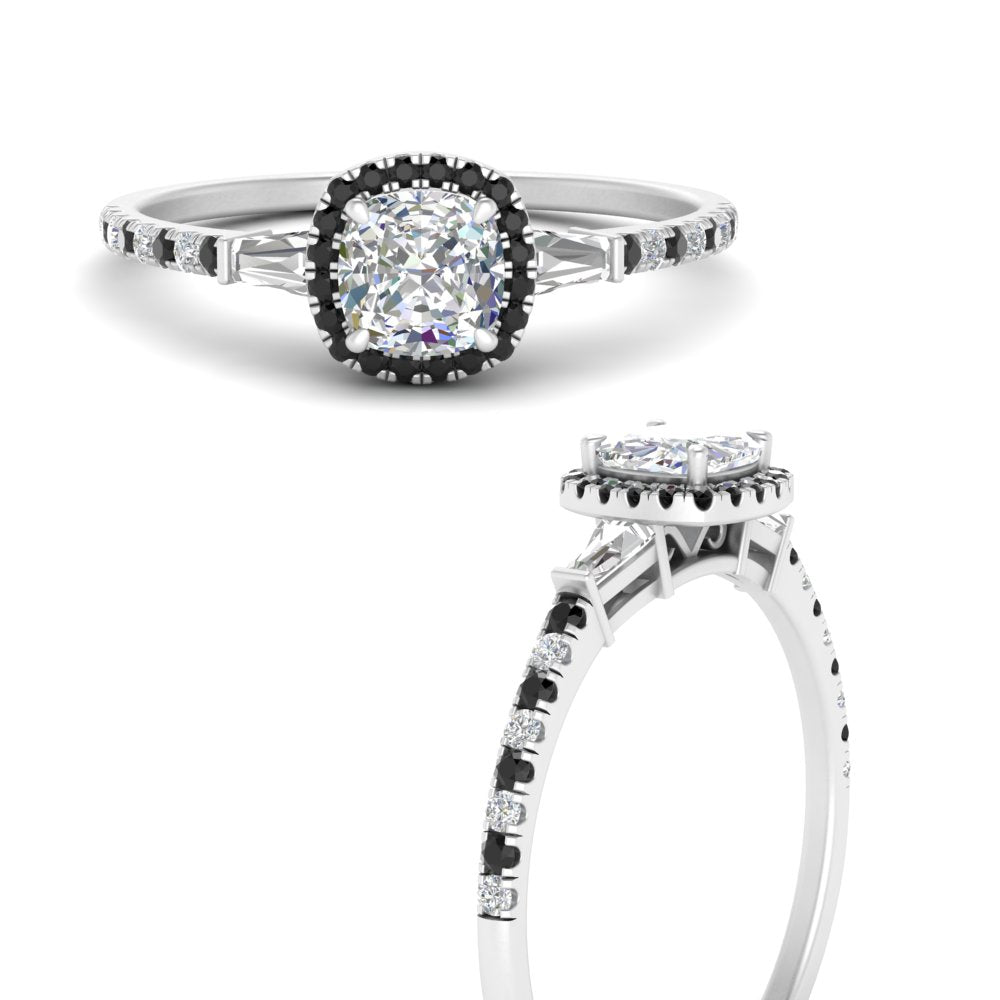 baguette-cushion-cut-halo-accented-black-diamond-engagement-ring-in-white-gold-FD10047CURGBLACKANGLE3-NL-WG