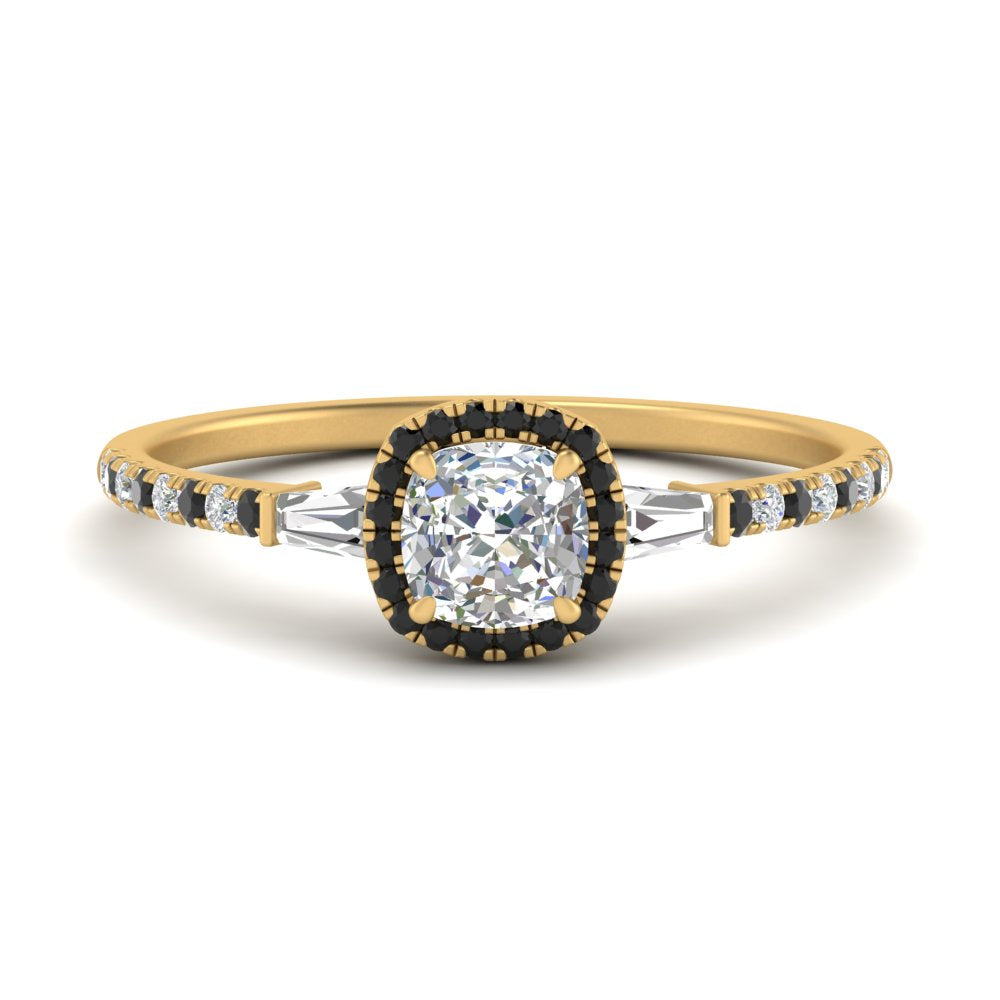 baguette-cushion-cut-halo-accented-black-diamond-engagement-ring-in-yellow-gold-FD10047CURGBLACK-NL-YG