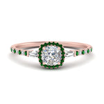 Load image into Gallery viewer, baguette-cushion-cut-halo-accented-emerald-engagement-ring-in-rose-gold-FD10047CURGEMGR-NL-RG_ed9eee36-e7b6-471b-b53b-bd0e598b45e8