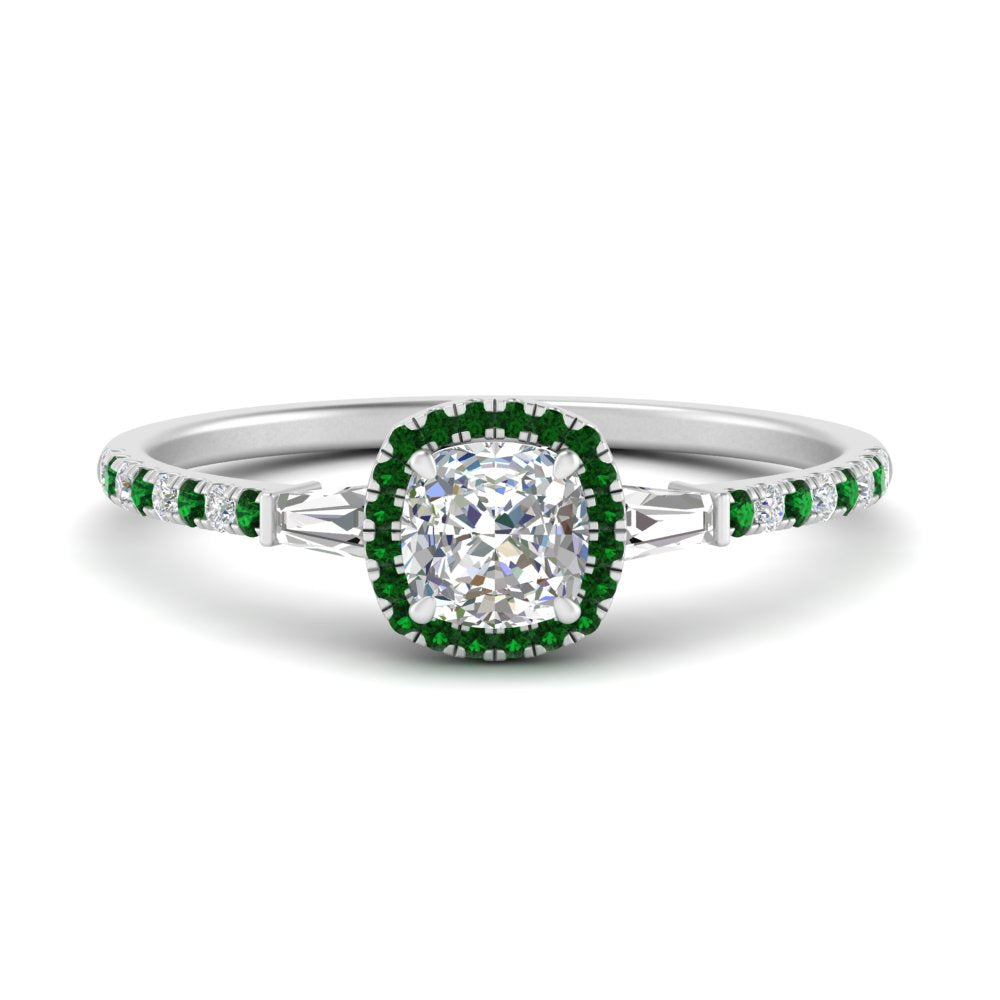 baguette-cushion-cut-halo-accented-emerald-engagement-ring-in-white-gold-FD10047CURGEMGR-NL-WG