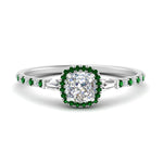 Load image into Gallery viewer, baguette-cushion-cut-halo-accented-emerald-engagement-ring-in-white-gold-FD10047CURGEMGR-NL-WG_61790733-b2ed-44a7-92c4-9dadd3e3606b