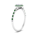 Load image into Gallery viewer, baguette-cushion-cut-halo-accented-emerald-engagement-ring-in-white-gold-FD10047CURGEMGRANGLE2-NL-WG
