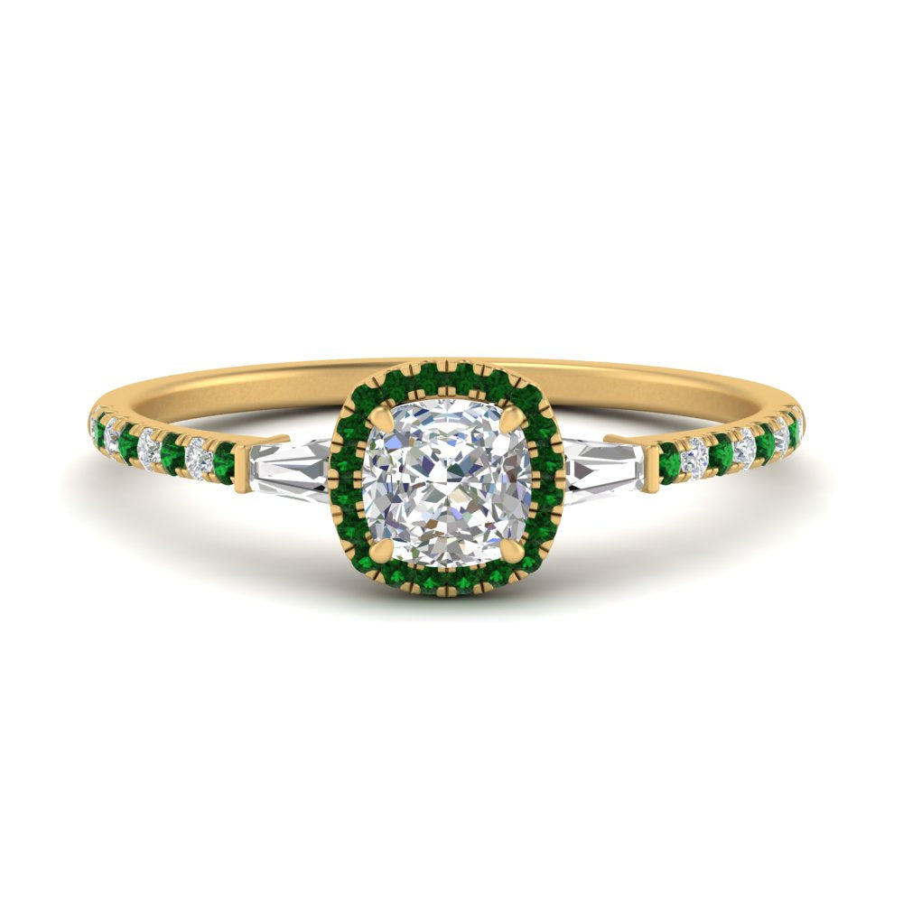 baguette-cushion-cut-halo-accented-emerald-engagement-ring-in-yellow-gold-FD10047CURGEMGR-NL-YG