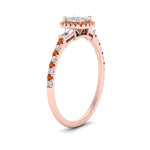 Load image into Gallery viewer, baguette-cushion-cut-halo-accented-orange-sapphire-engagement-ring-in-rose-gold-FD10047CURGSAORANGLE2-NL-RG_9908f292-5f3d-4474-9087-cd7c6c7a5e70