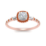 Load image into Gallery viewer, baguette-cushion-cut-halo-accented-orange-sapphire-engagement-ring-in-rose-gold-FD10047CURGSAORANGLE5-NL-RG_e10d4c99-2cb3-4433-a3b5-d0d9b9560f72